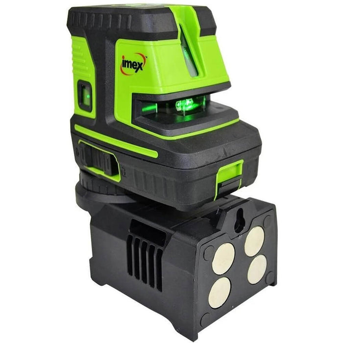 Imex Green Crossline & 5 Dot Laser Level with Laser Detector 012-LX25GPD