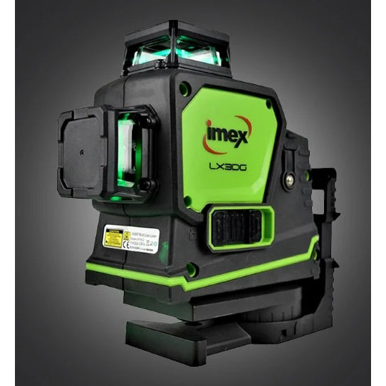 Imex 3 x 360 Green Multiline Beam Laser Level with Laser Detector 012-LX3DGD