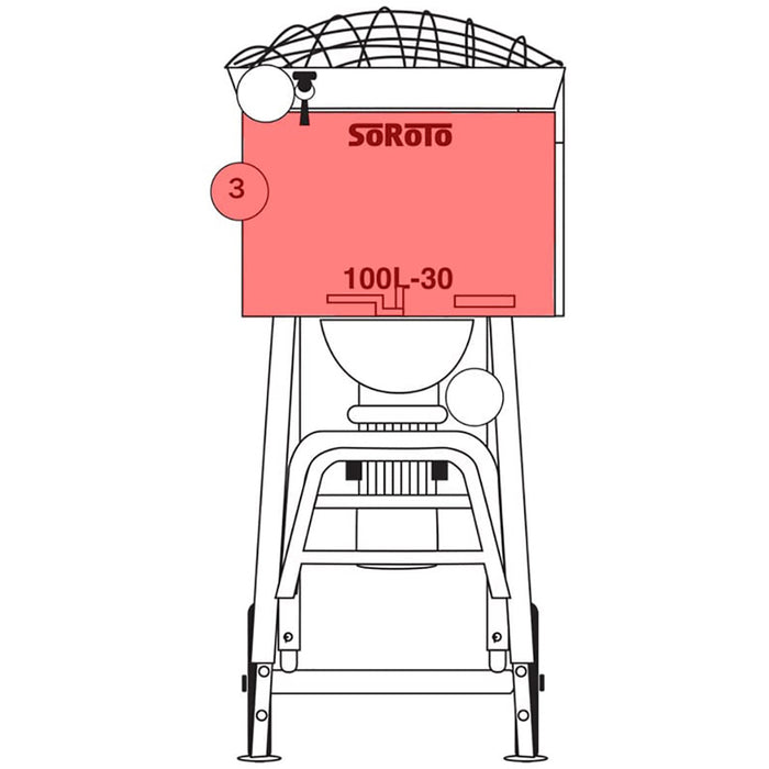 SoRoTo Mixer drum incl. Mixer gate, complete set 100.003