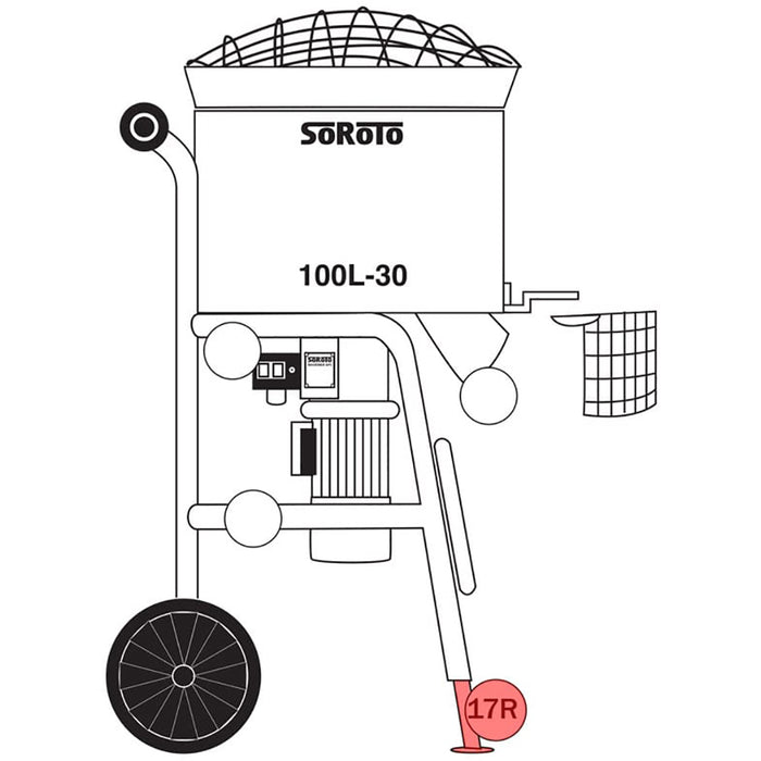 SoRoTo Telescopic leg, front - right side 100.017R