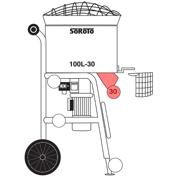 SoRoTo Discharge chute (incl. Nuts) 100030