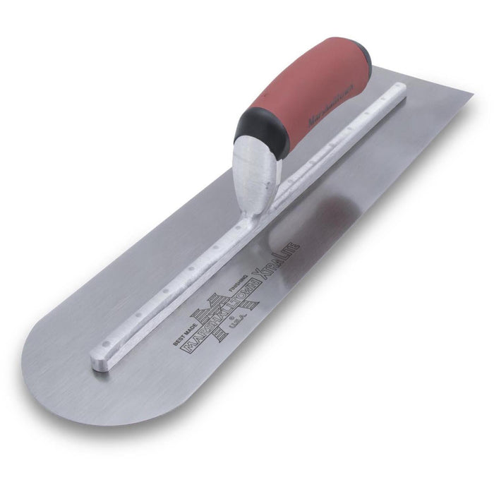 Marshalltown 457 X 102 Rounded Front Carbon Steel Trowel - Durasoft - MTMXS81RED - 10047