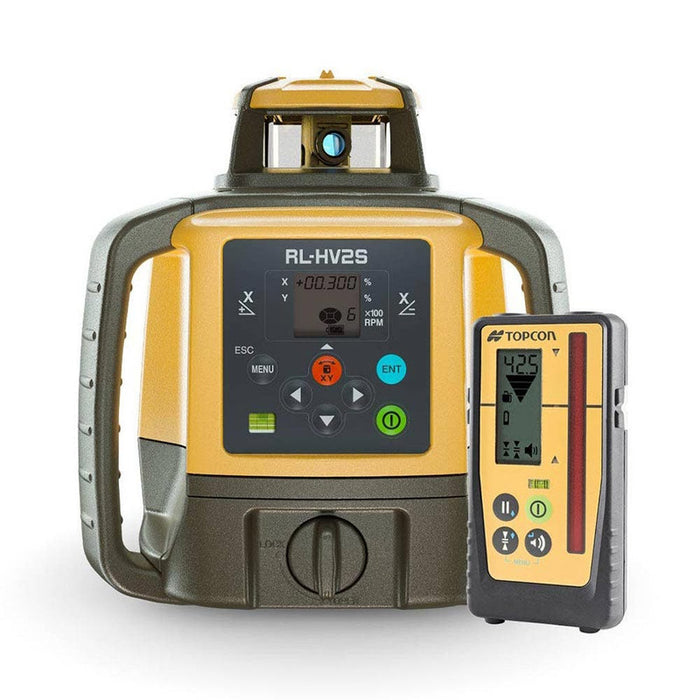 Topcon RL-HV2S Dual Grade Rotating Laser - Rechargeable PREMIUM with LS100D Receiver - 1051612-02