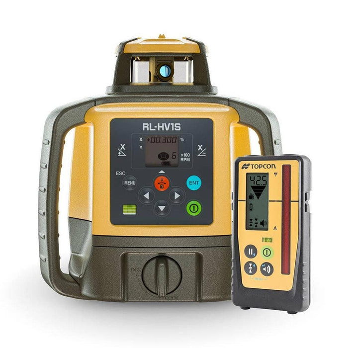 Topcon RL-HV1S Single Grade Rotating Laser - Rechargeable PREMIUM with LS100D Receiver - 1051612-09