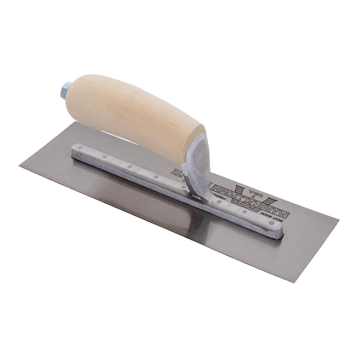 Marshalltown Finishing Trowel - 280 X 121 - Carbon - Timber Handle - 12128