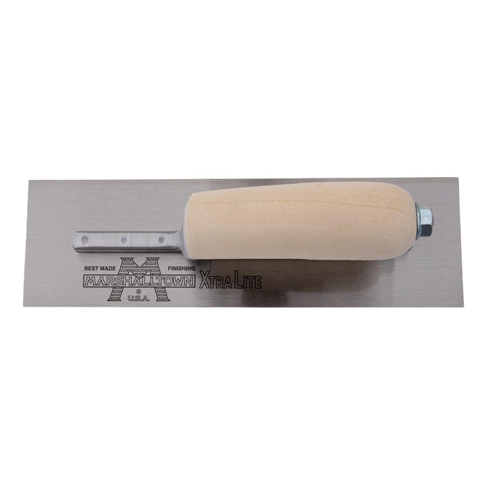 Marshalltown Finishing Trowel - 280 X 121 - Carbon - Timber Handle - 12128