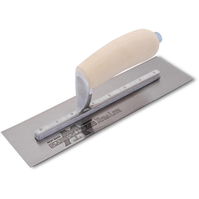 Marshalltown Finishing Trowel - 280 X 121 - Carbon - Timber Handle - 12128