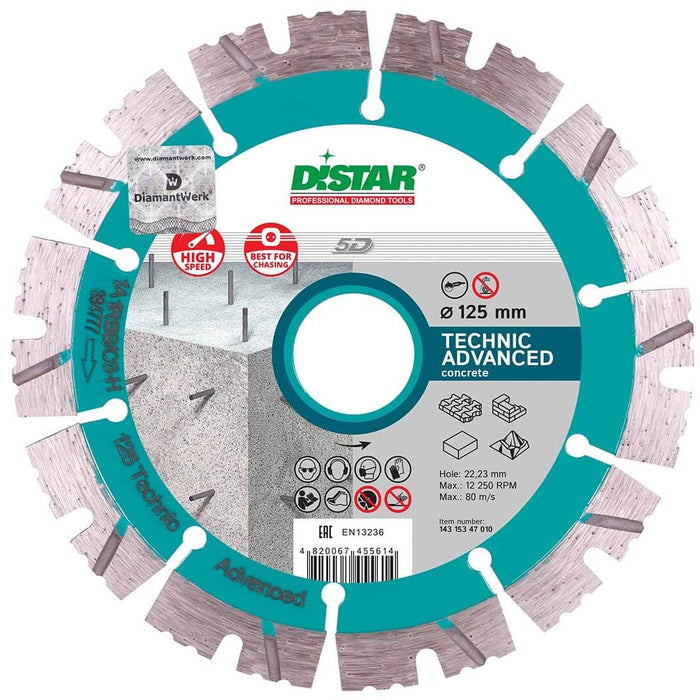 DisTar TECHNIC ADVANCED Diamond Blade 5D Extra Class 125mm