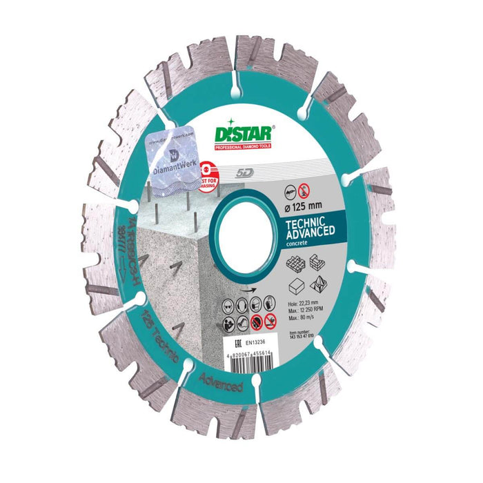 DisTar TECHNIC ADVANCED Diamond Blade 5D Extra Class 125mm