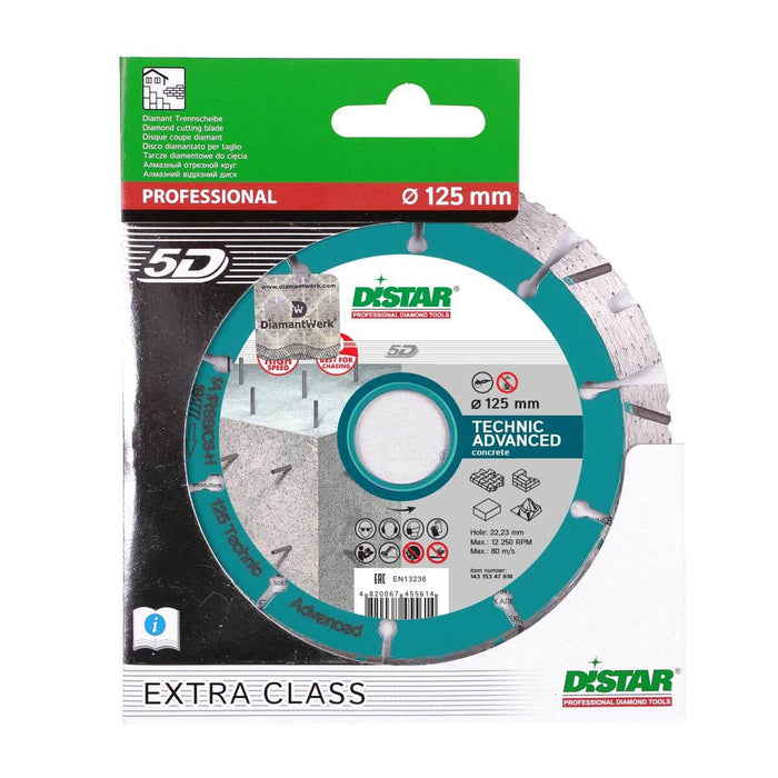 DisTar TECHNIC ADVANCED Diamond Blade 5D Extra Class 125mm