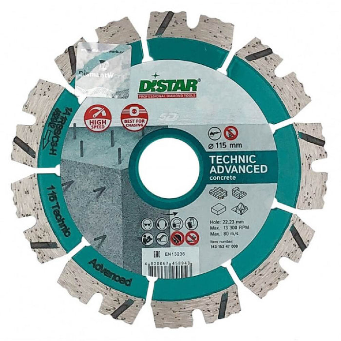 DisTar TECHNIC ADVANCED Diamond Blade 5D Extra Class 115mm