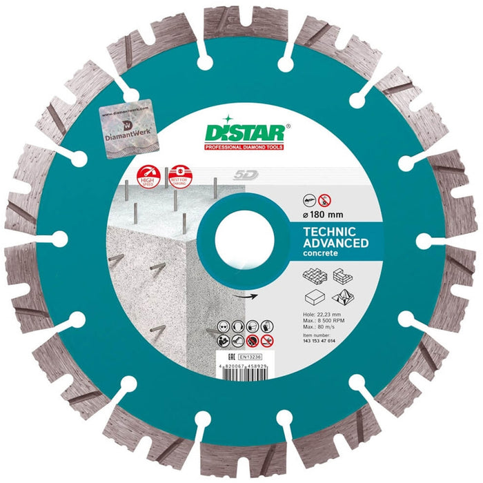 DisTar TECHNIC ADVANCED Diamond Blade 5D Extra Class 180mm