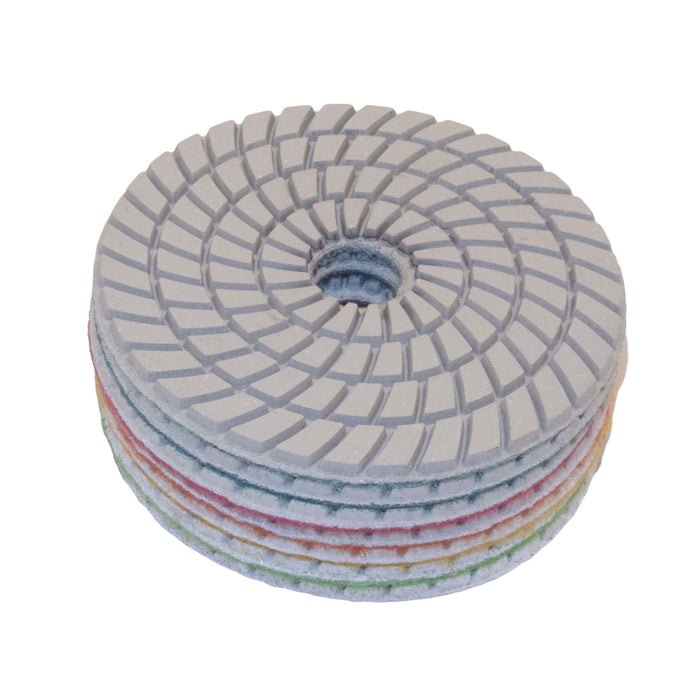 Dry Polishing White Pads For Concrete 100mm 400# Grit Thor-2699