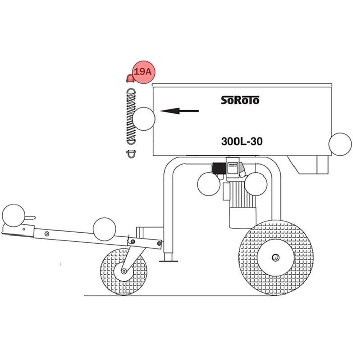 SoRoTo D-schackle bolt for spring 300.019A