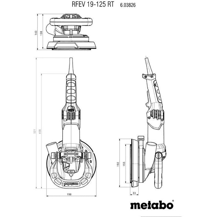 Metabo RFEV 19-125 RT Renovation Milling Machine 603826710