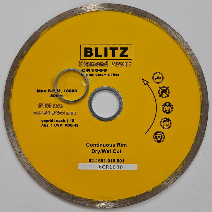 Unitec 150mm Blitz Ceramic Tile Blade U-6CR1000