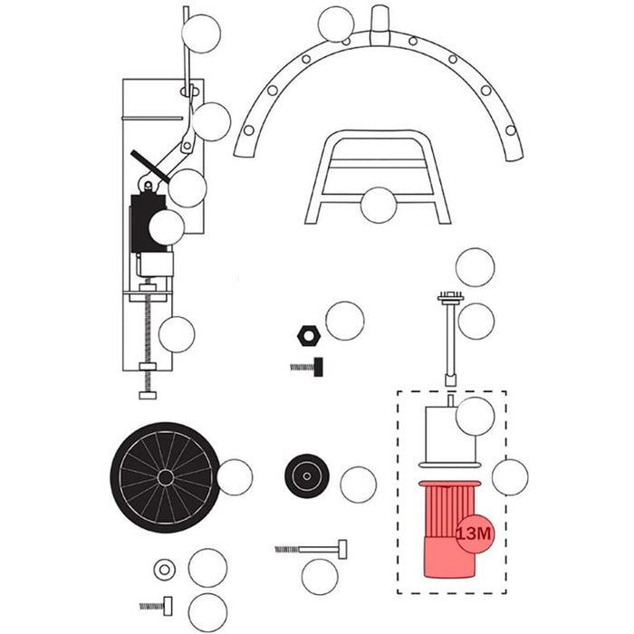 SoRoTo Motor ONLY - 1,1 kW 240V 80013M-240V