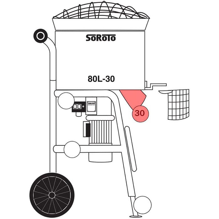 SoRoTo Discharge chute (incl. Nuts) 80030