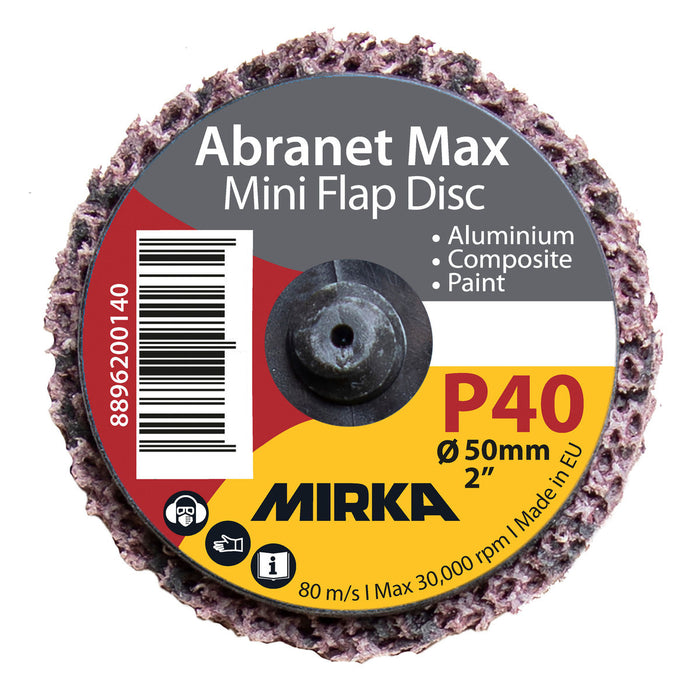 Mirka Abranet Max Mini Flap Disc Quick Lock 50mm - Single Disc