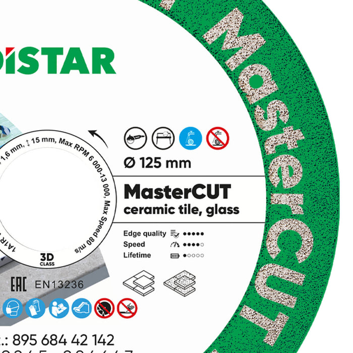 Distar Diamond Cutting Blade 1A1R V 125 Mastercut - 89568442142