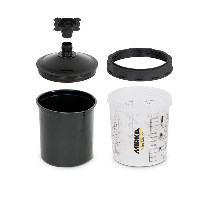 Mirka Paint Cup System UV Resistant 650ml with Filter Lid 125 µm - 9190171650