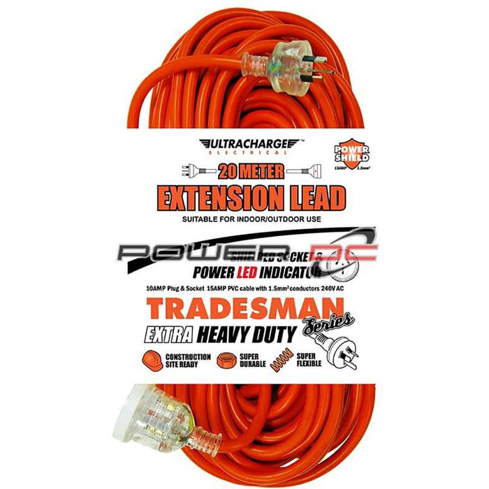 Ultracharge Tradesman 20m Heavy Duty EXT Lead - UR240/20T