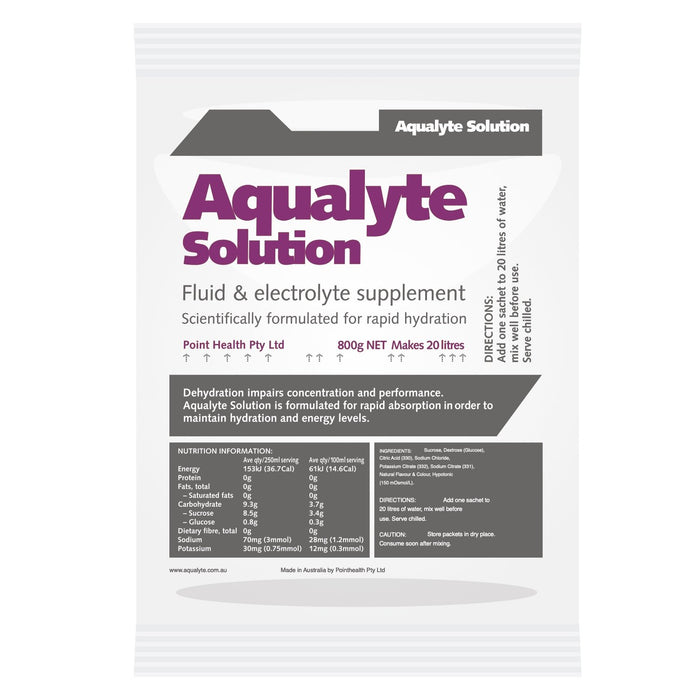 Maxisafe 800g Sachets Aqualyte Electrolyte Powder Box of 10