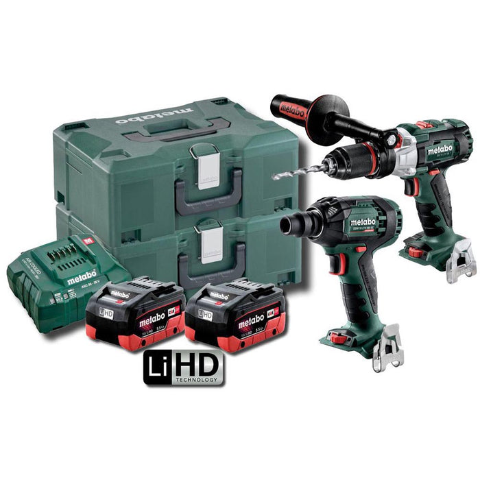 Metabo 2 PCE LiHD Impact Drill Wrench Combo Kit 300NM AU68901955 - SB SSW 300 BL M HD 5.5