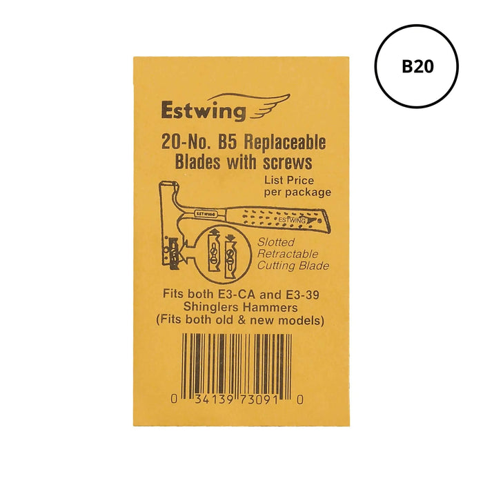 Estwing Pack of 20 (E3-CA & E3-39) Replacement Blades- B20