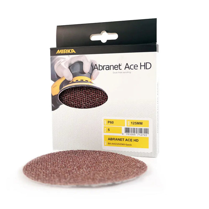 Mirka 125mm Abranet Ace HD Ceramic Sanding Discs 5 Pack