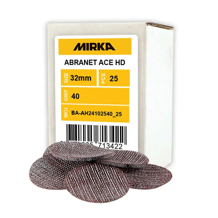 Mirka 32mm Abranet Ace HD Sanding Discs Grip - 25 Pack