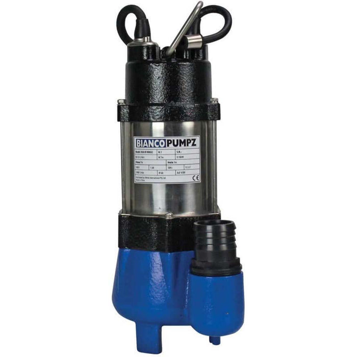 Bianco Pumpz 15mm 133l/Min 7m 180w Ci Submersible Vortex Pump With Float Switch, Clean Water - BIA-B18VAS2