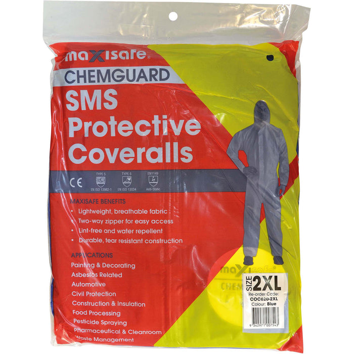 Maxisafe Chemguard SMS Disposable Blue Coverall