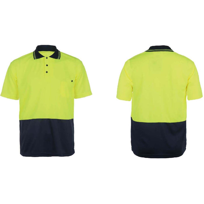 Maxisafe Yellow Navy Short Sleeve Polo Shirt