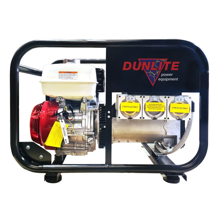 Dunlite Power Equipment 3.3kVA Honda Powered Generator with RCD Pack - DGUH2.7S-2-RCD