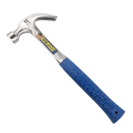 Estwing Curve Claw Hammer with Blue Vinyl Shock Reduction Grip