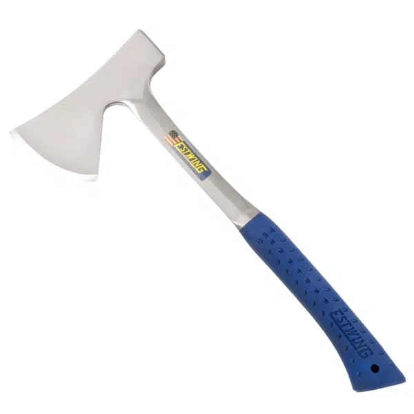 Estwing Camper's Axe-All Steel with Blue Shock Reduction Grip