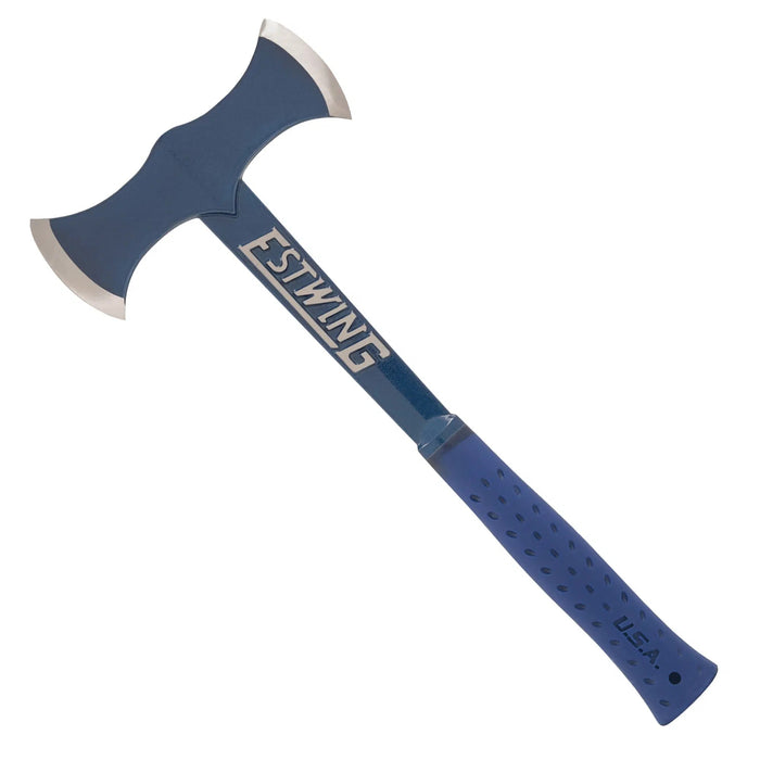 Estwing Black Eagle Blue Double Bit Axe Vinyl Grip - E6-DBA