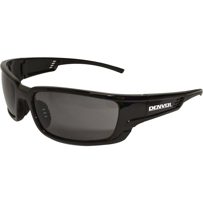 Maxisafe Denver Premium Black Frame Mirror Safety Glasses EDE307