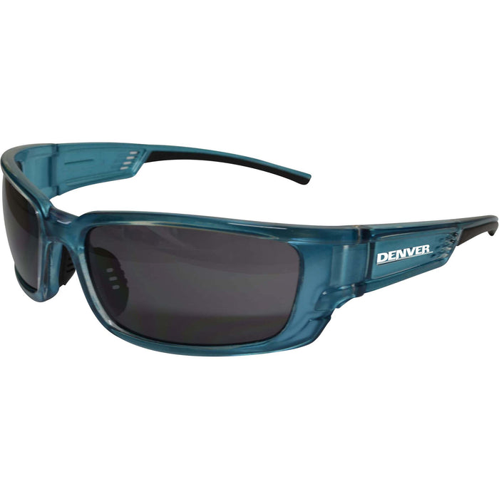 Maxisafe Denver Premium Blue Frame Mirror Safety Glasses EDE309