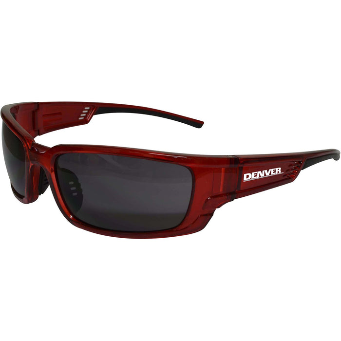 Maxisafe Denver Premium Red Frame Mirror Safety Glasses EDE314