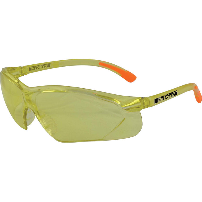 Maxisafe Kansas Amber Anti-Fog Mirror Safety Glasses EKA303