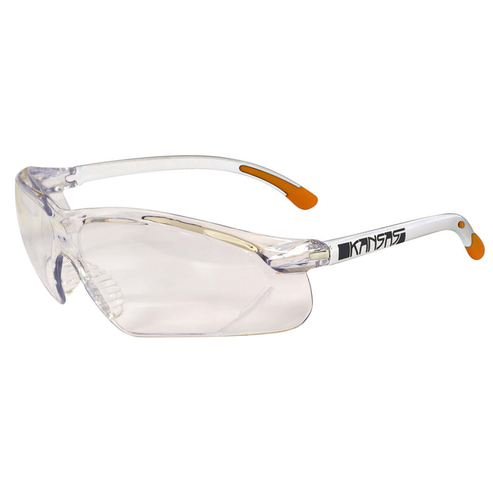 Maxisafe "Kansas" Clear Anti-Fog Mirror Safety Glasses EKA304