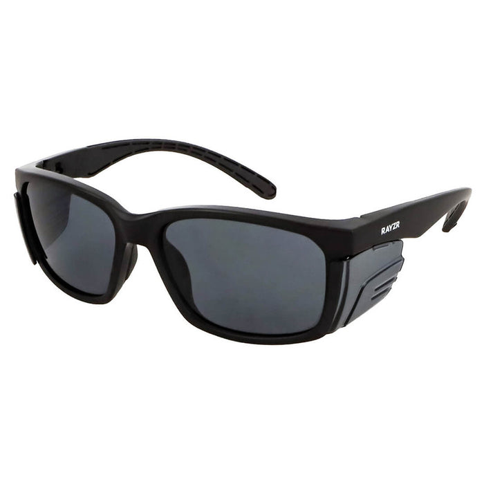 Maxisafe Rayzr Safety Glasses - Black Frame with Smoke Lens UV380