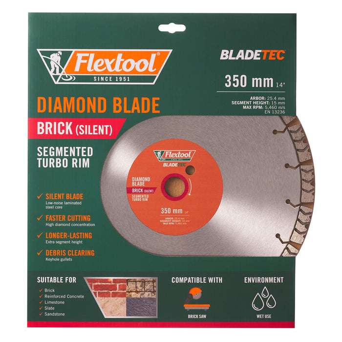 Flextool BladeTec Diamond Blade - Brick Silent 350 mm - FT102305-UNIT