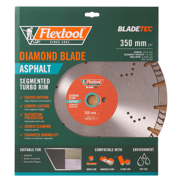 Flextool BladeTec Diamond Blade - Asphalt 350 mm - FT102314-UNIT