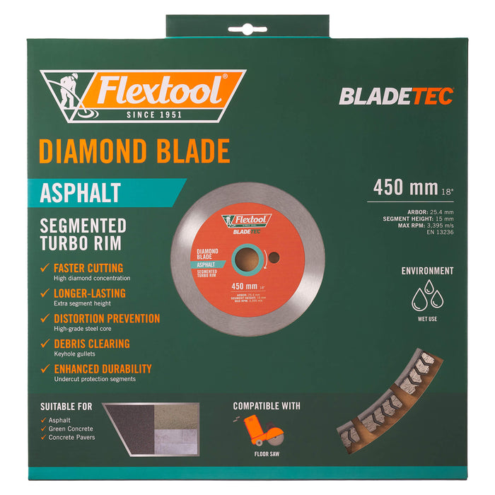 Flextool BladeTec Diamond Blade - Asphalt 450 mm - FT102316-UNIT