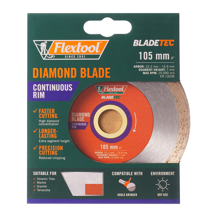 Flextool 105/4 Continuois Rim Diamond Blade - FT102319-UNIT