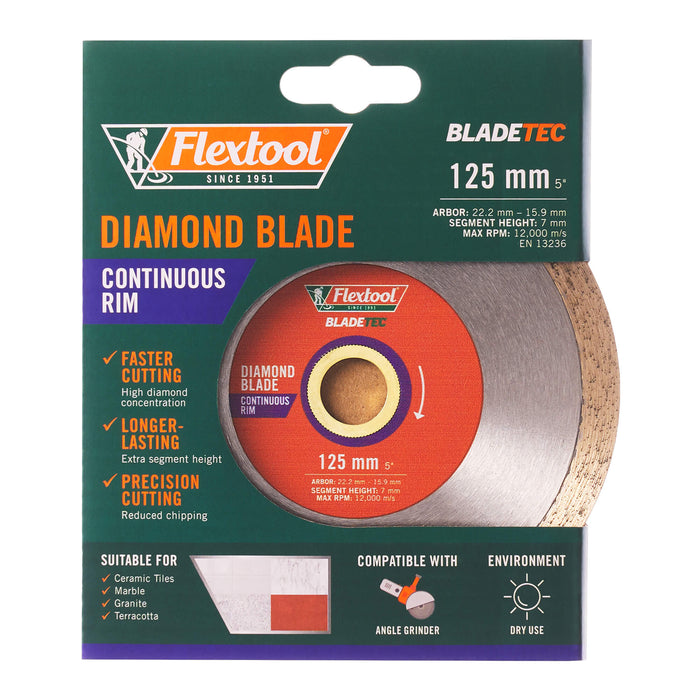 Flextool 125/5 Continuois Rim Diamond Blade - FT102320-UNIT