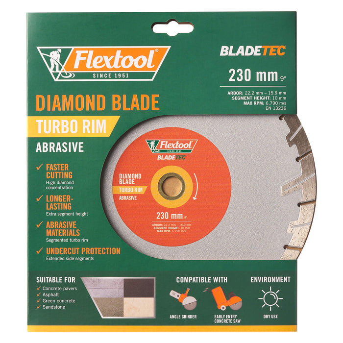 Flextool Turbo Rim Abrasive BladeTec Diamond Blade - FT102322-UNIT